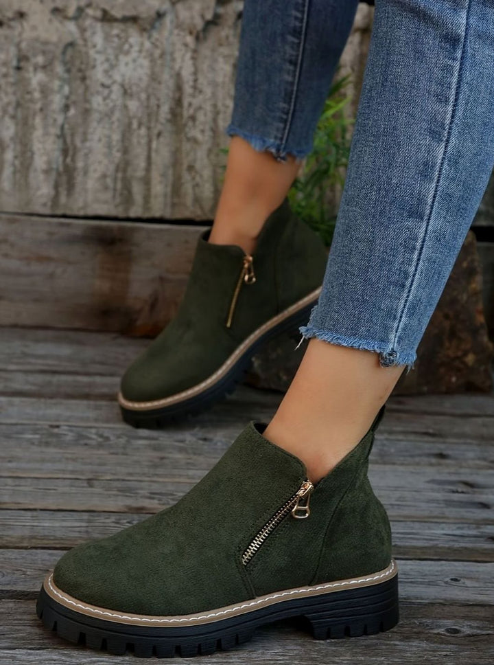 Women's Orthopedic Ankle Boots Arch-Support Side-Zip Booties