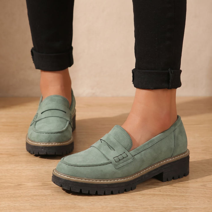 Women's Orthopedic Comfort Slip-On Penny Loafers - Green