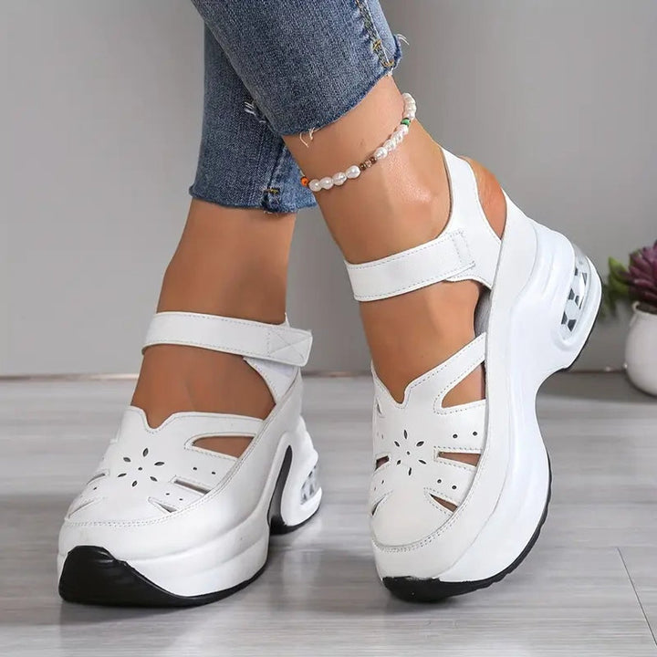Women's Orthopedic Cushioned Platform Closed-Toe Sandals