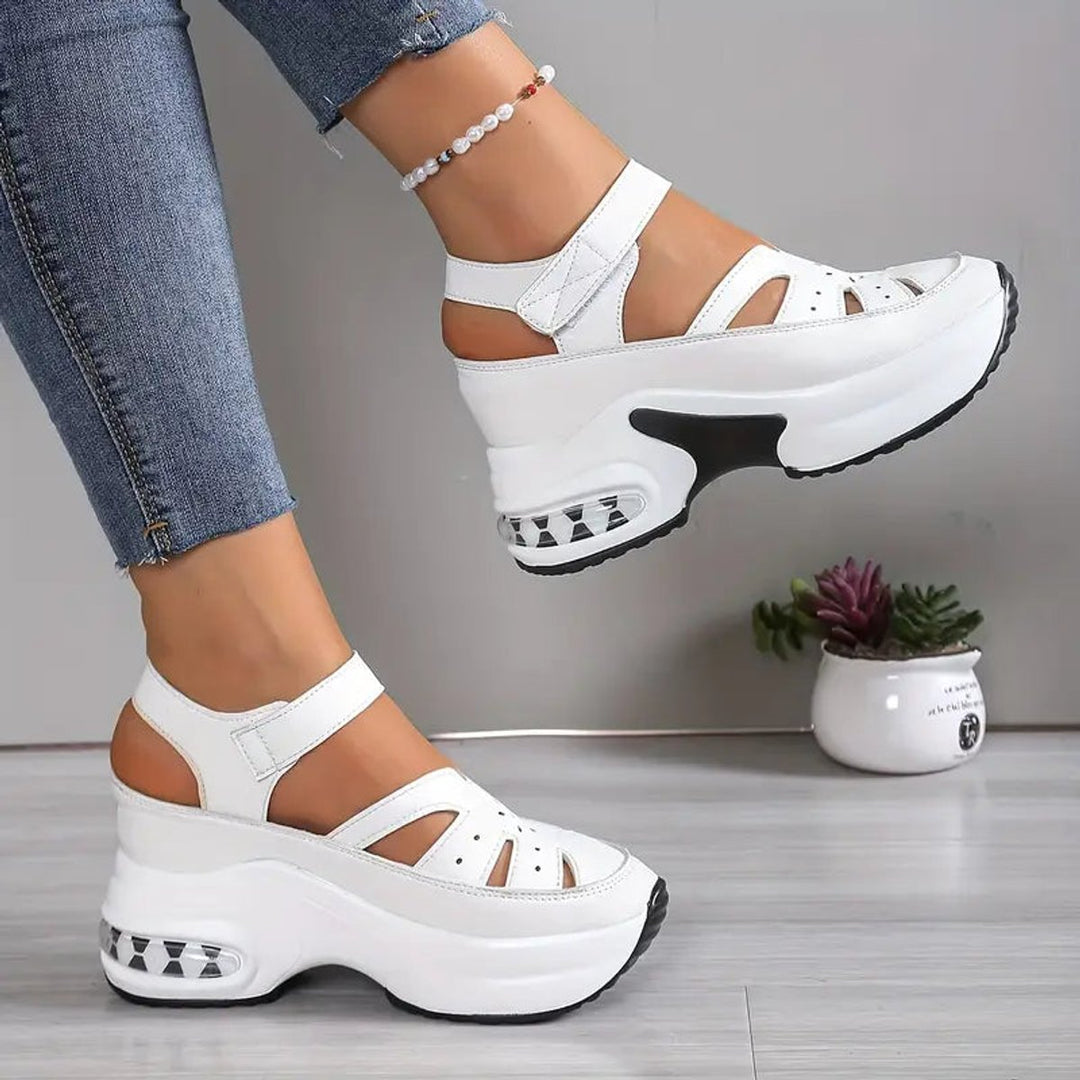 Women's Orthopedic Cushioned Platform Closed-Toe Sandals