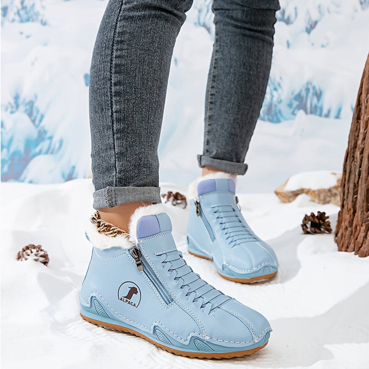 Women's Orthopedic Faux-Fur Lined Lace-Up Winter Ankle Boots