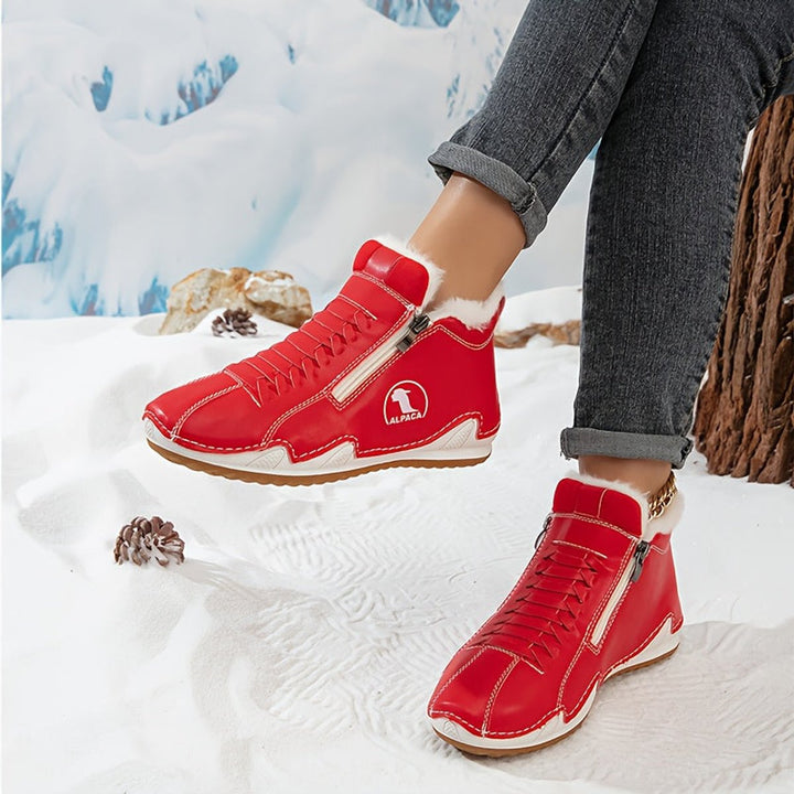 Women's Orthopedic Faux-Fur Lined Lace-Up Winter Ankle Boots