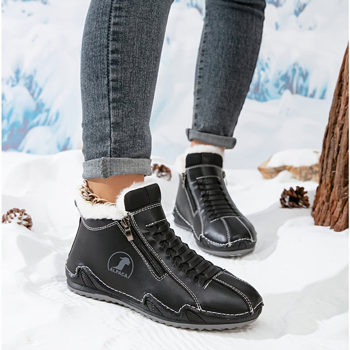Women's Orthopedic Faux-Fur Lined Lace-Up Winter Ankle Boots