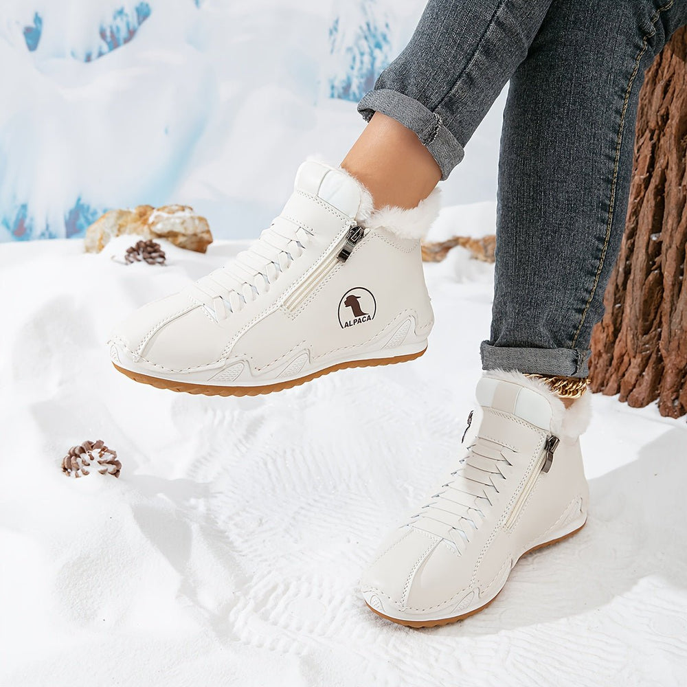 Women's Orthopedic Faux-Fur Lined Lace-Up Winter Ankle Boots