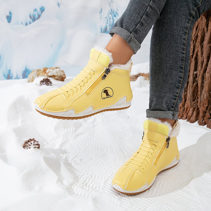 Women's Orthopedic Faux-Fur Lined Lace-Up Winter Ankle Boots