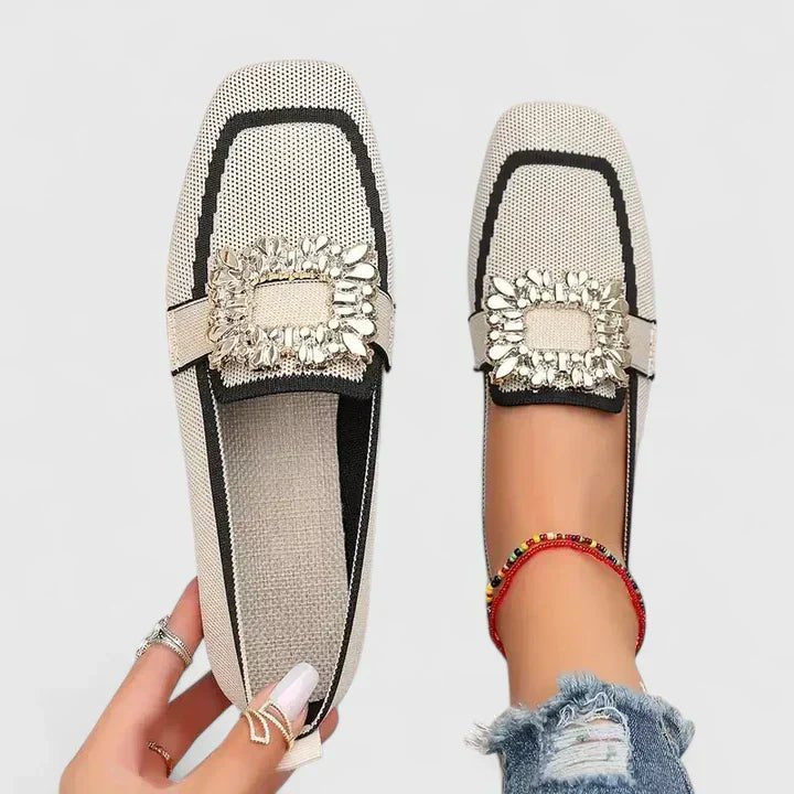 Women's Orthopedic Loafers Slip-On Comfort Tassel - Beige