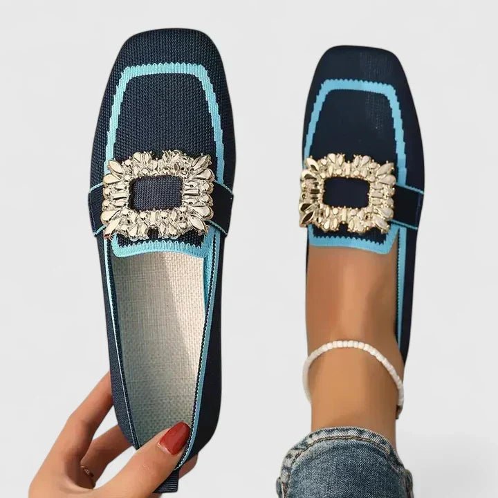 Women's Orthopedic Loafers Slip-On Comfort Tassel - Blue