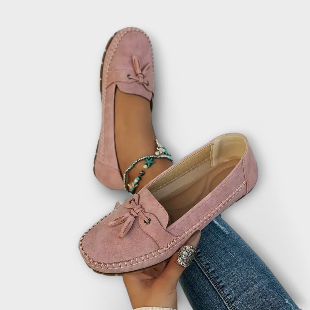 Women's Orthopedic Loafers Slip-On Comfort Tassel - Pink