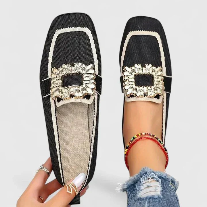 Women's Orthopedic Loafers Slip-On Comfort Tassel - Black