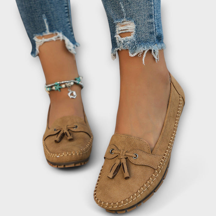 Women's Orthopedic Loafers Slip-On Comfort Tassel - Brown