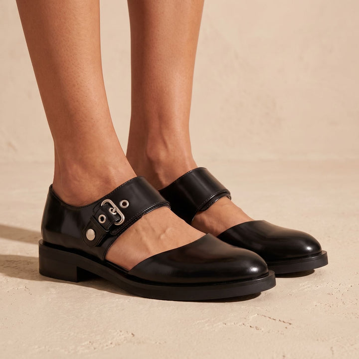 Women's Orthopedic Mary Jane Flats Wide-Strap Buckle Shoes