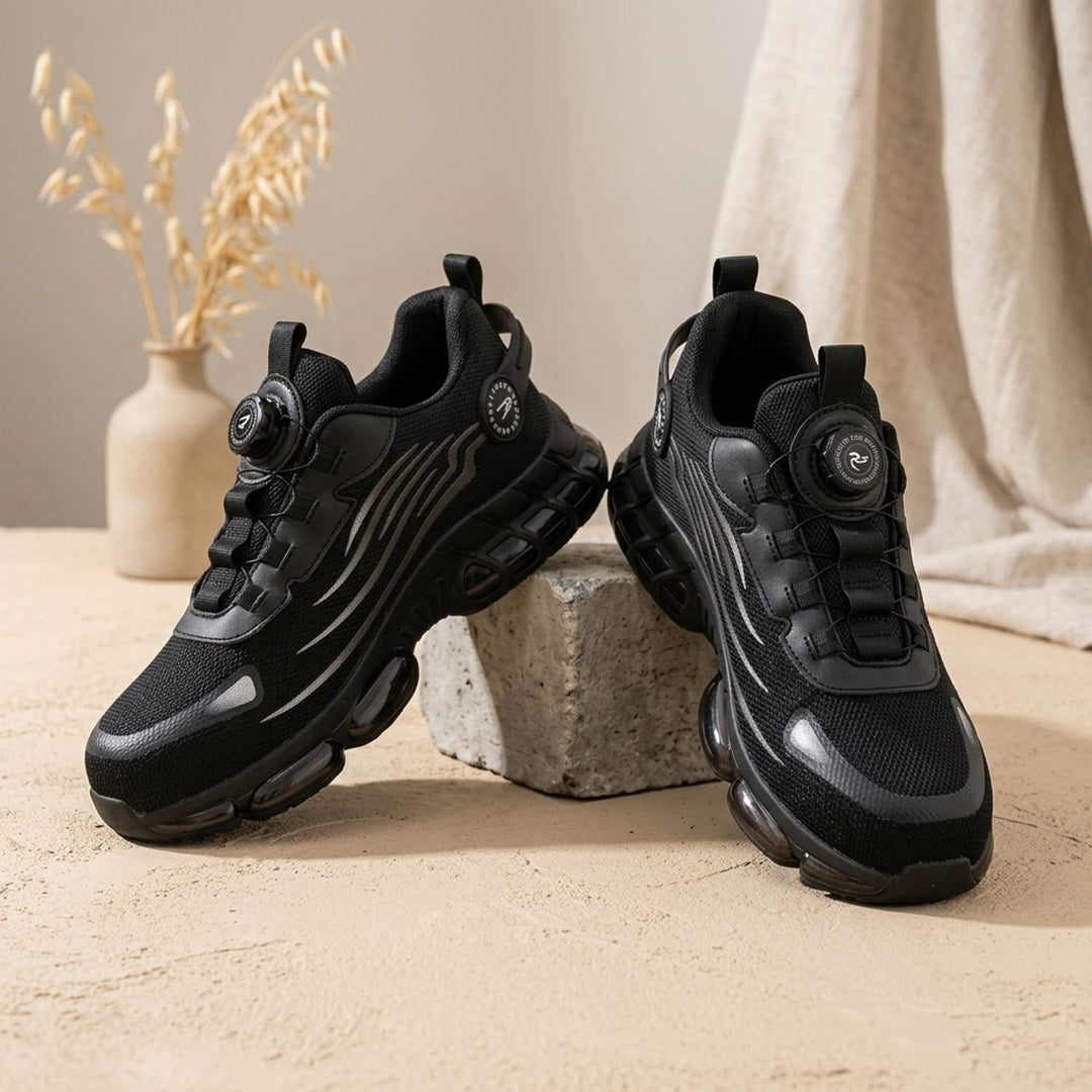 Women's Orthopedic Memory-Foam Dial-Closure Athletic Sneakers - Black