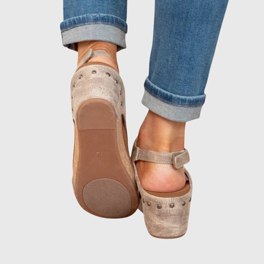 Women's Orthopedic Open-Toe Wedge Sandals Cushioned Slingback