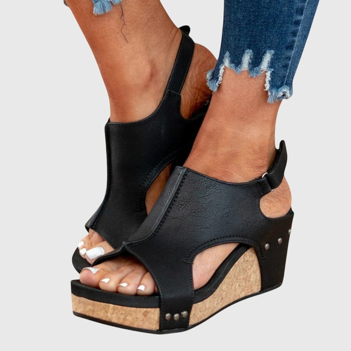 Women's Orthopedic Open-Toe Wedge Sandals Cushioned Slingback