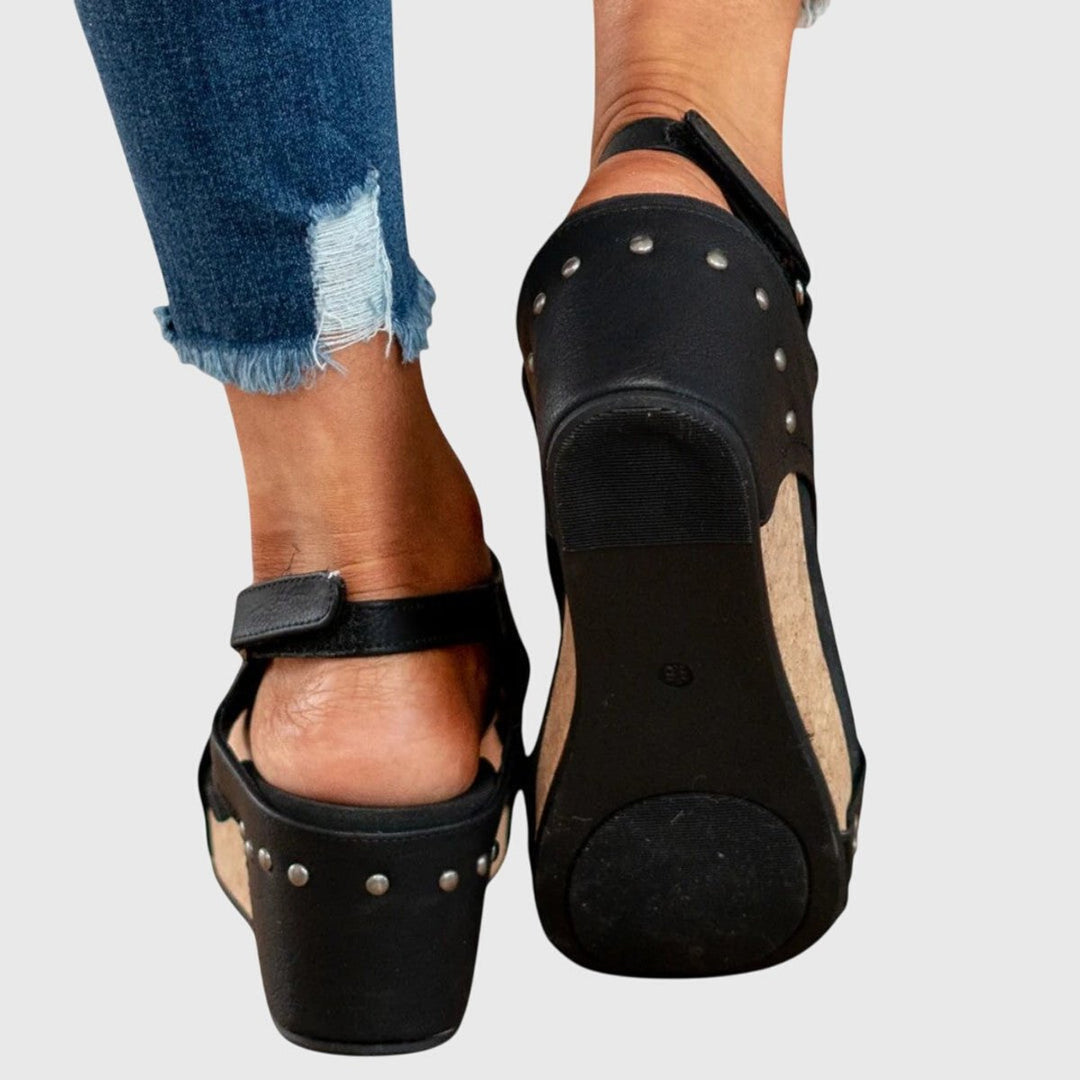 Women's Orthopedic Open-Toe Wedge Sandals Cushioned Slingback