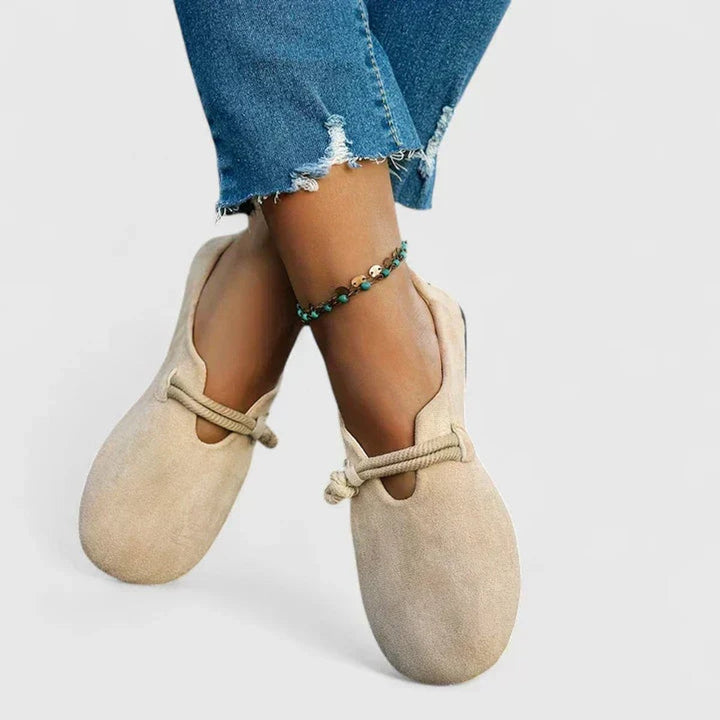 Women's Orthopedic Rope-Tie Suede Flat Loafers