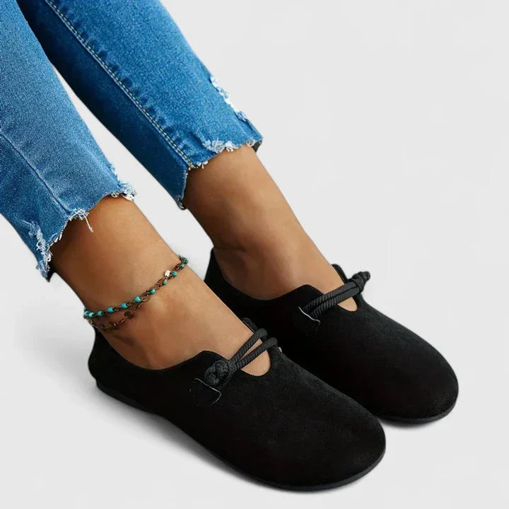 Women's Orthopedic Rope-Tie Suede Flat Loafers
