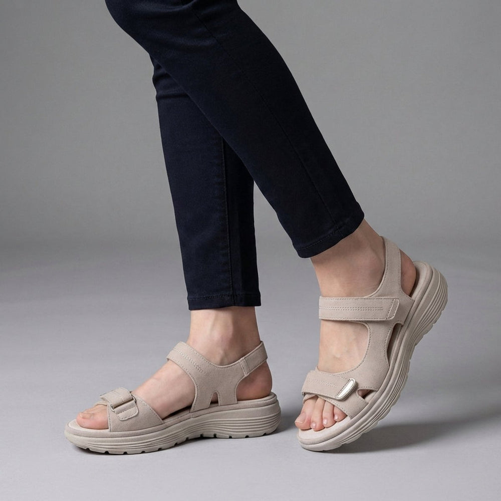 Women's Orthopedic Sandals Adjustable Straps Comfort - Gray