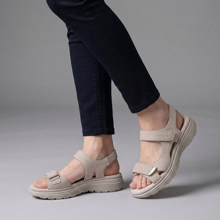 Women's Orthopedic Sandals Adjustable Straps Comfort - Gray