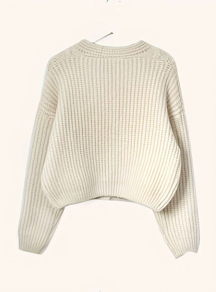 Women's Oversized Cable-Knit Button-Front Cardigan