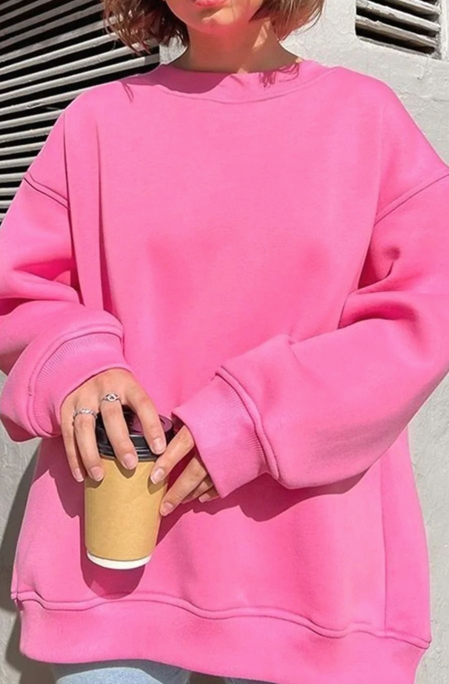 Women's Oversized Crewneck Pullover Sweatshirt