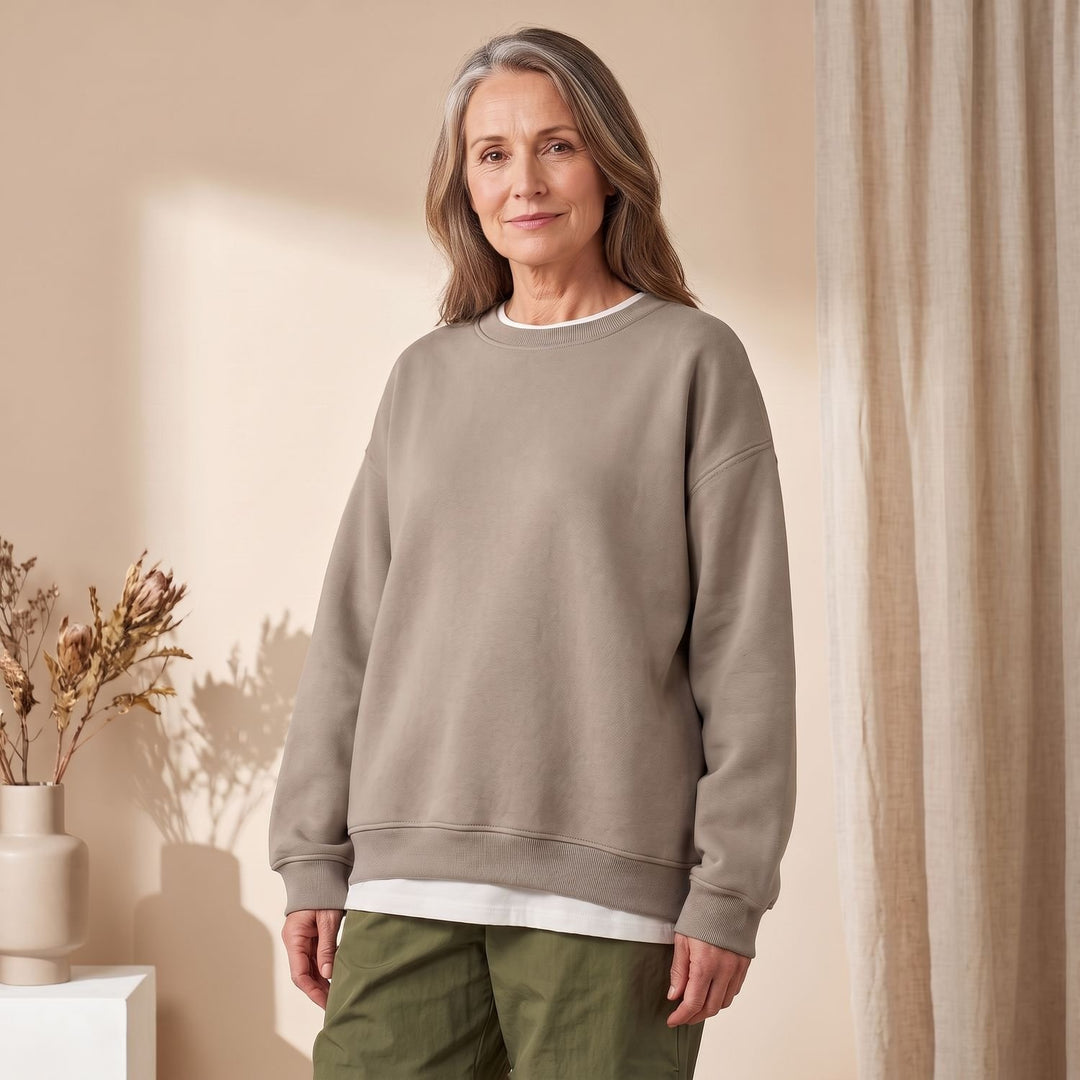 Women's Oversized Crewneck Pullover Sweatshirt