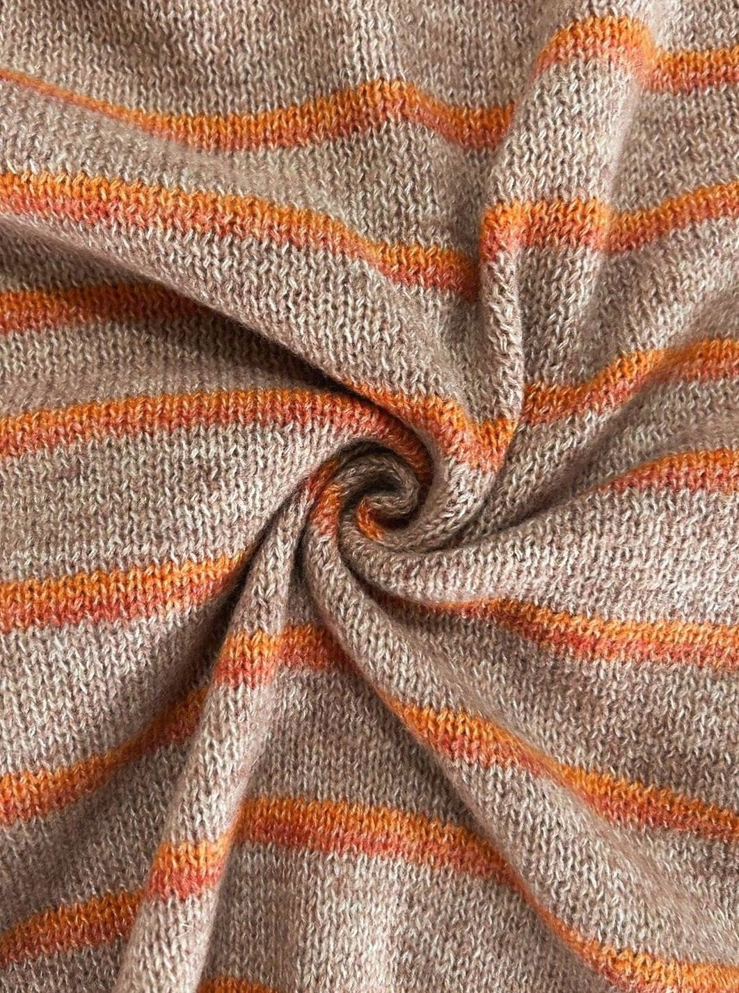 Women's Oversized Striped Knit Cardigan Button-Up Sweater