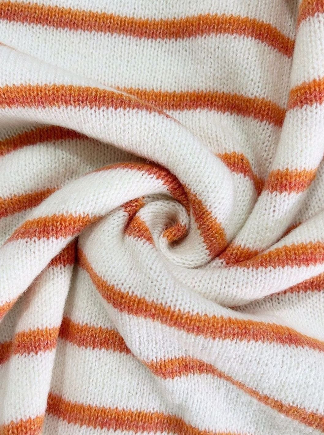 Women's Oversized Striped Knit Cardigan Button-Up Sweater