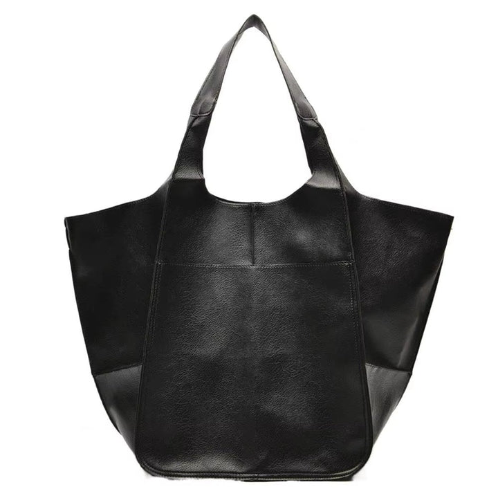 Women's Oversized Vegan Leather Magnetic Closure Tote Bag