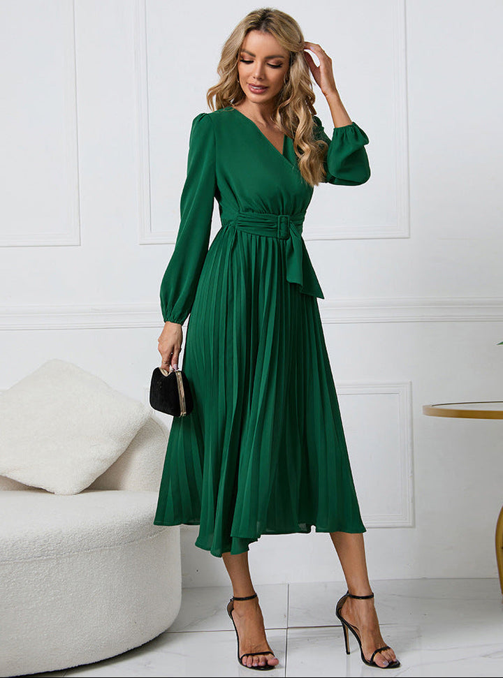 Jenna | Women's Long Sleeve Midi Wedding Guest Dress