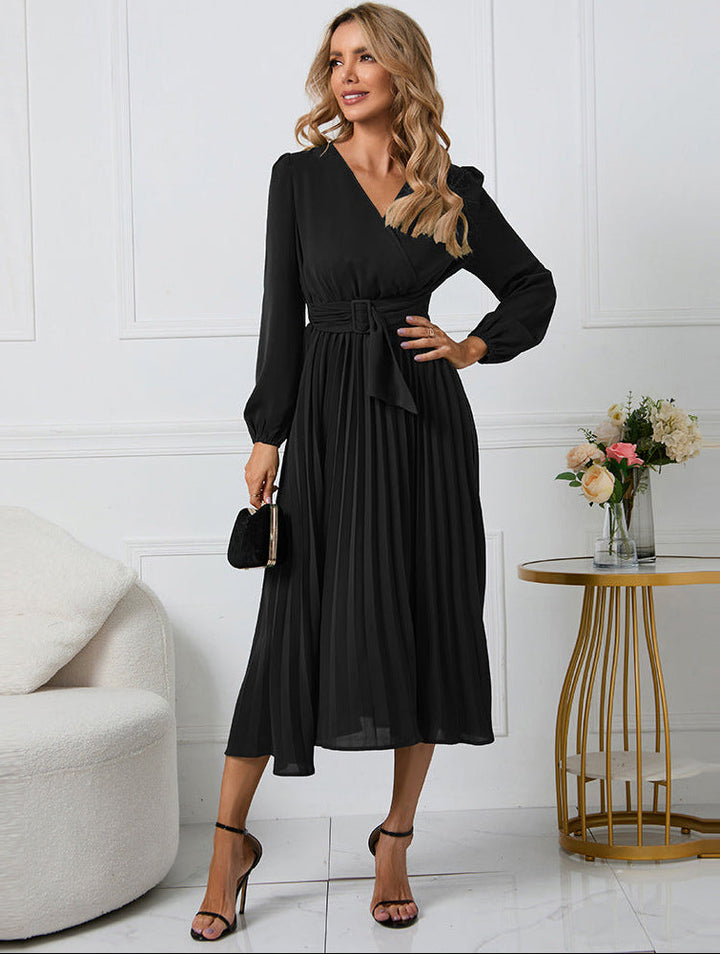 Jenna | Women's Long Sleeve Midi Wedding Guest Dress
