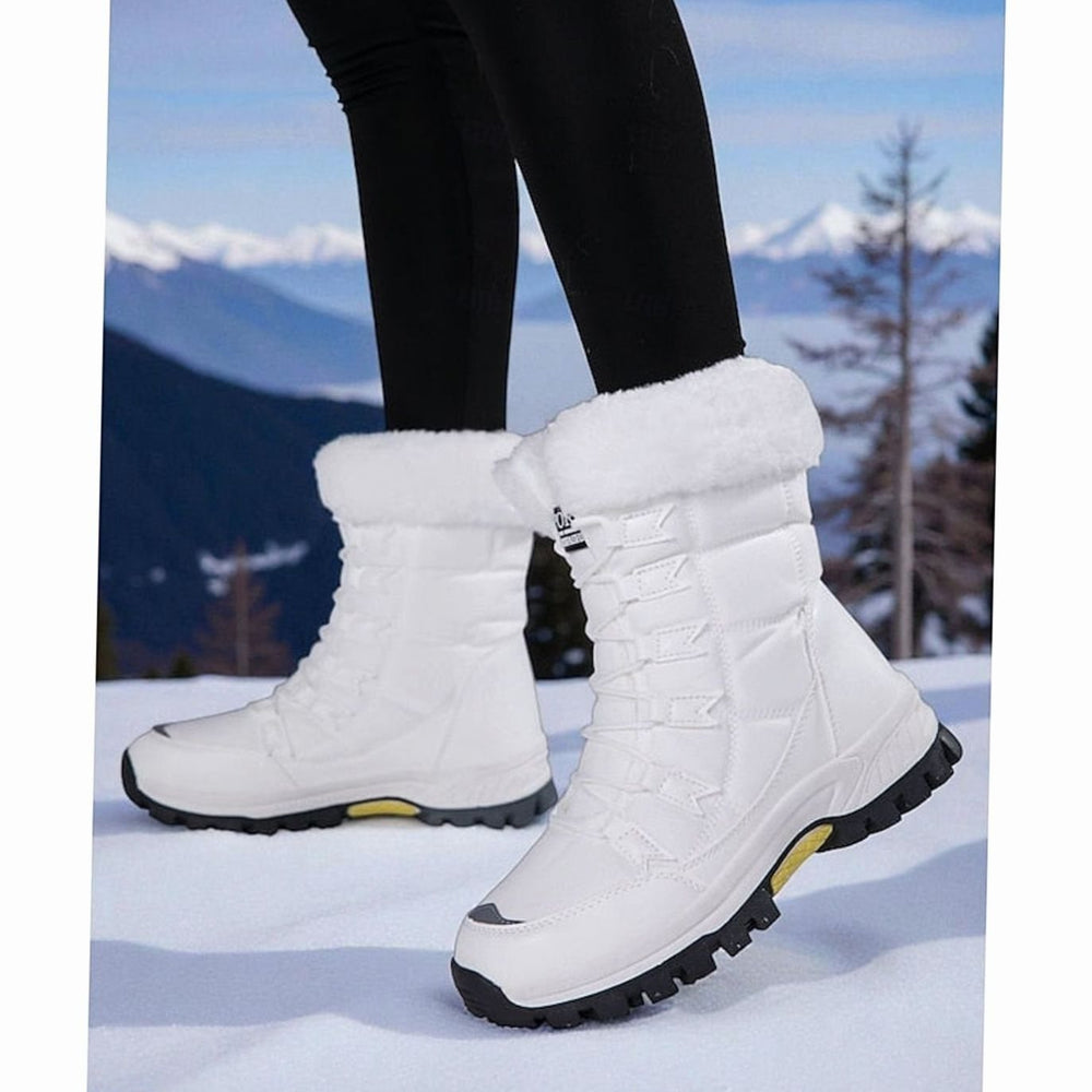 Women's Plush-Lined Lace-Up Snow Boots
