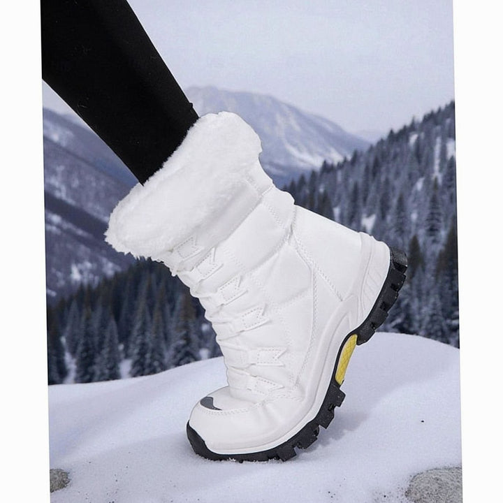 Women's Plush-Lined Lace-Up Snow Boots