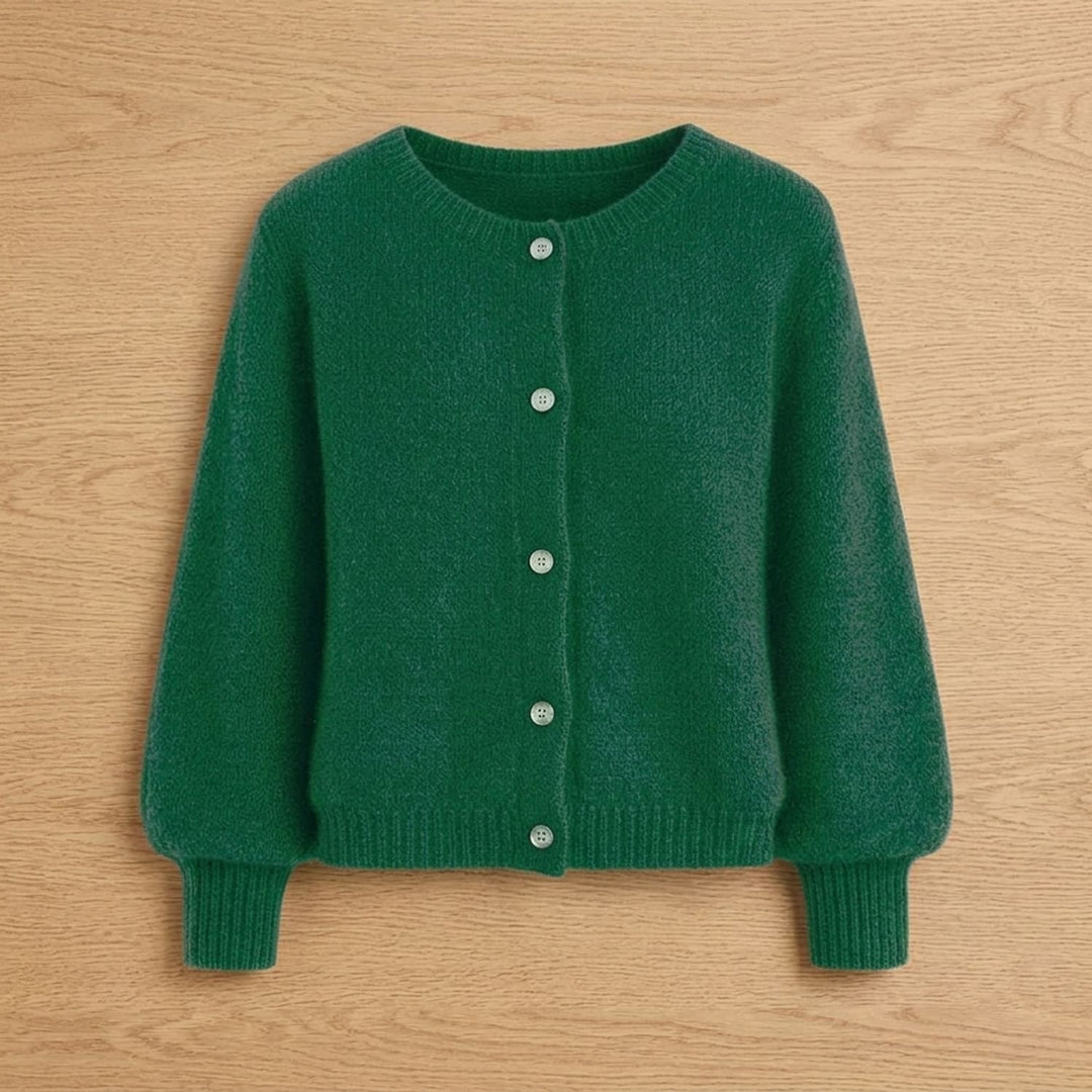 Women's Relaxed-Fit Button-Front Soft Knit Cardigan - Green