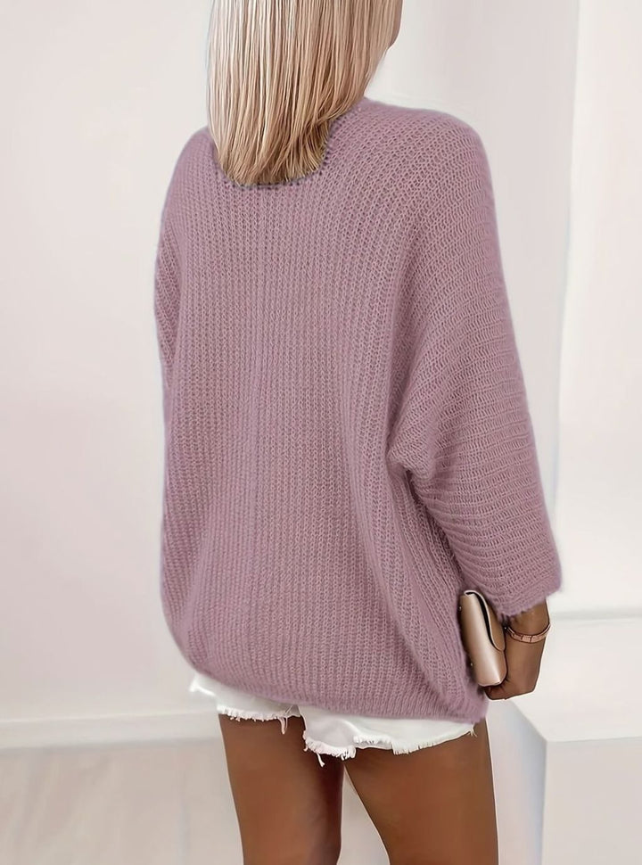 Women's Relaxed Open-Front Knit Cardigan Sweater