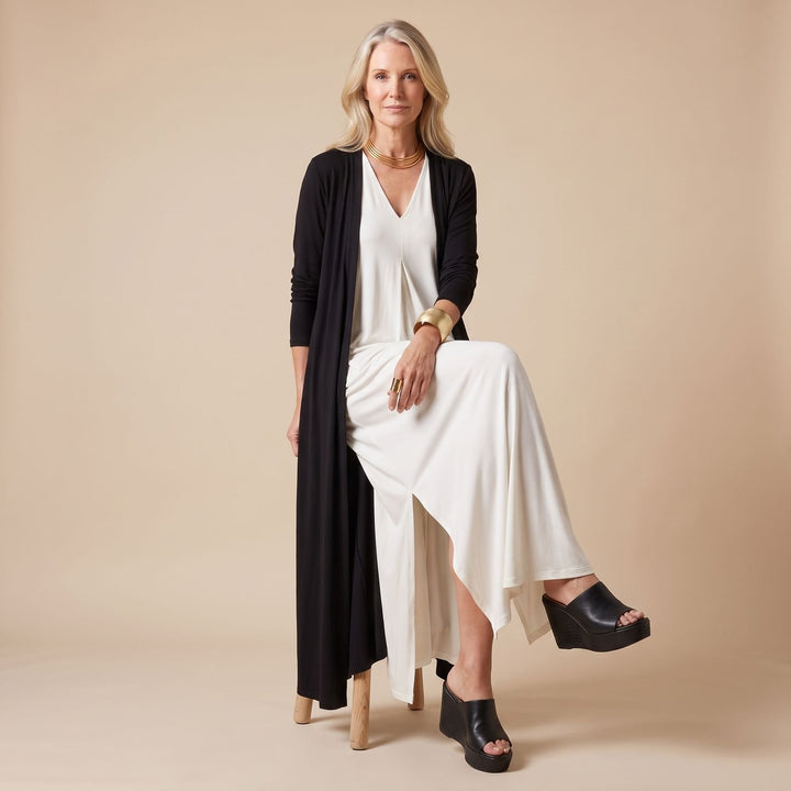 Women's Sleeveless V-Neck Flowy Maxi Dress
