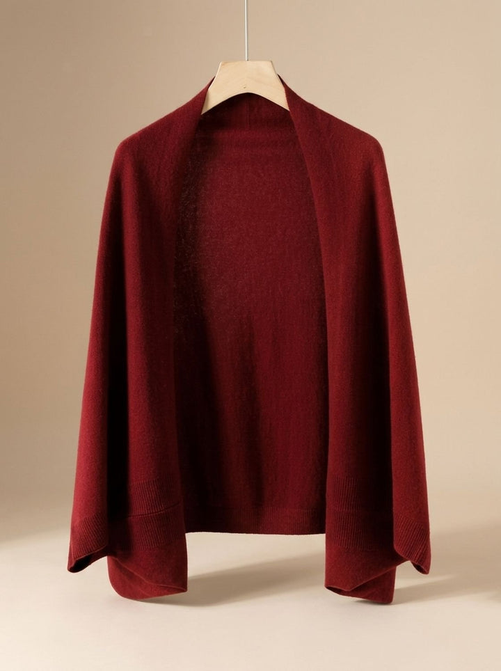 Women's Soft Faux Cashmere Wrap Scarf Shawl - Burgundy