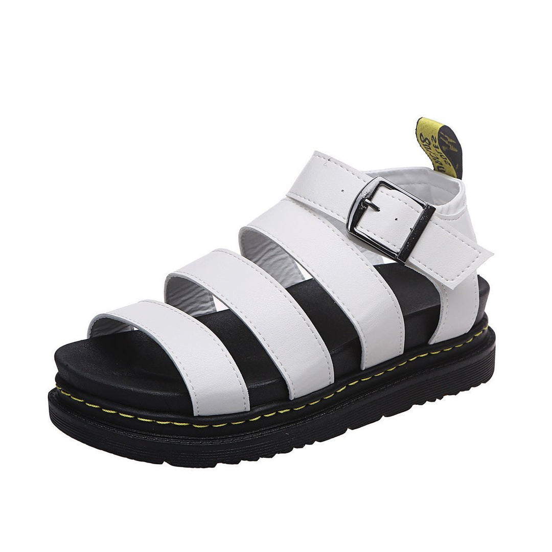 Women's Triple-Strap Buckle Platform Comfortable Sandals