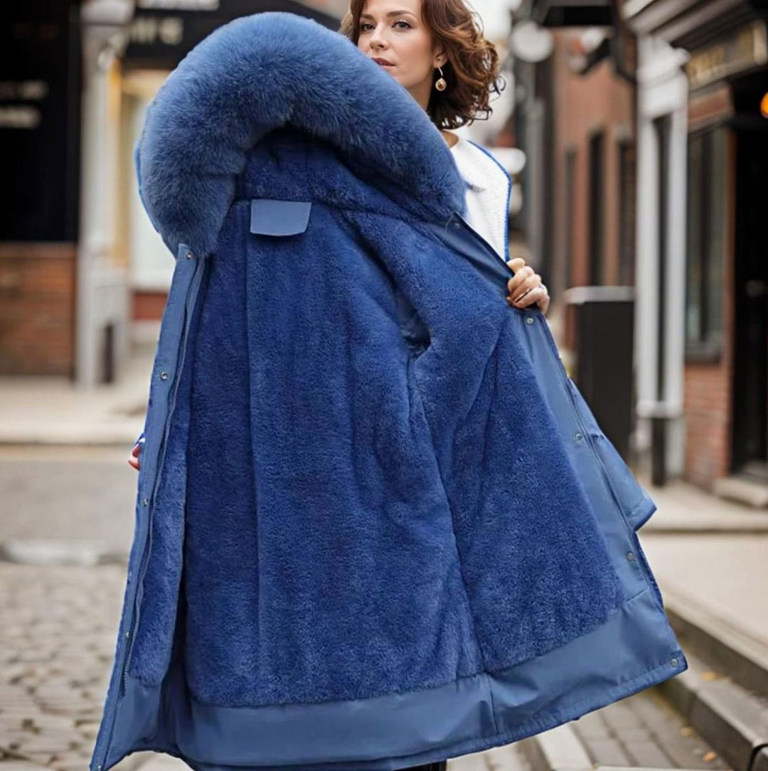 Women's Waterproof Insulated Winter Parka Faux-Fur Hood Coat