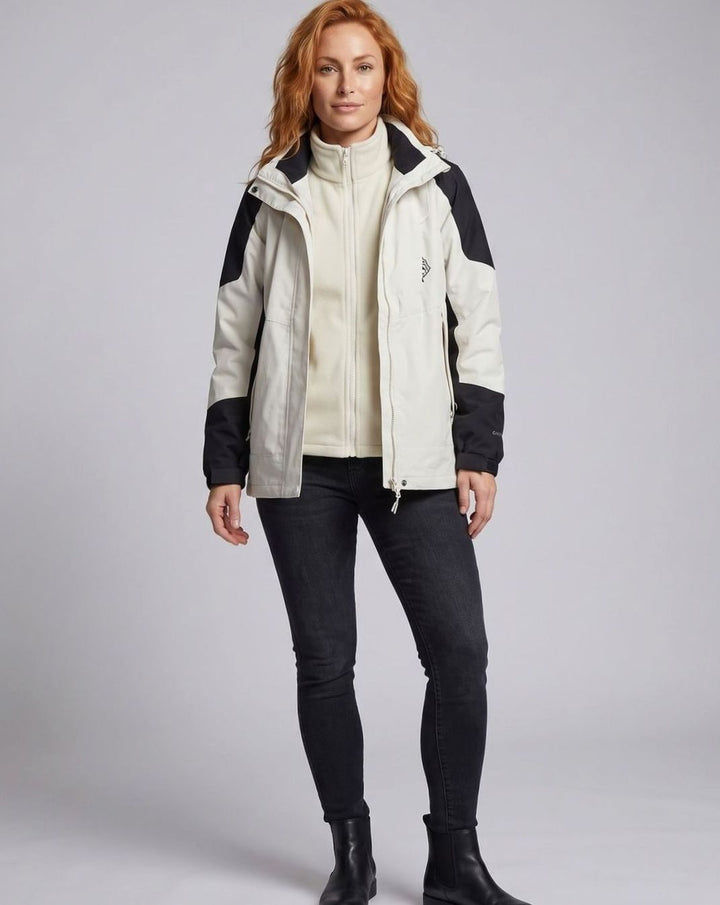 Women's Waterproof Two-Layer Hooded Outdoor Jacket