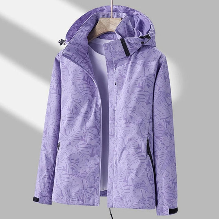 Women's Waterproof Windproof Lightweight Hooded Rain Jacket