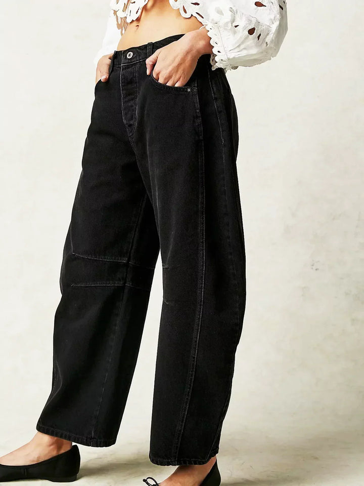 Danielle | Women’s Leopard Print Wide Leg Jeans
