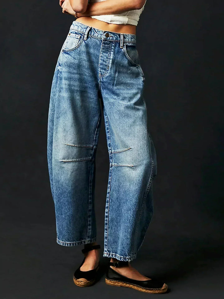 Danielle | Women’s Leopard Print Wide Leg Jeans