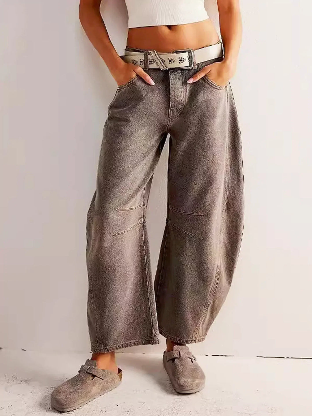 Danielle | Women’s Leopard Print Wide Leg Jeans