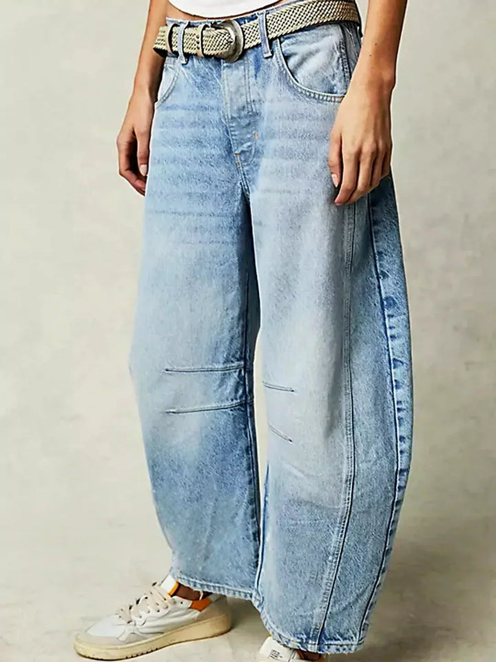 Danielle | Women’s Leopard Print Wide Leg Jeans