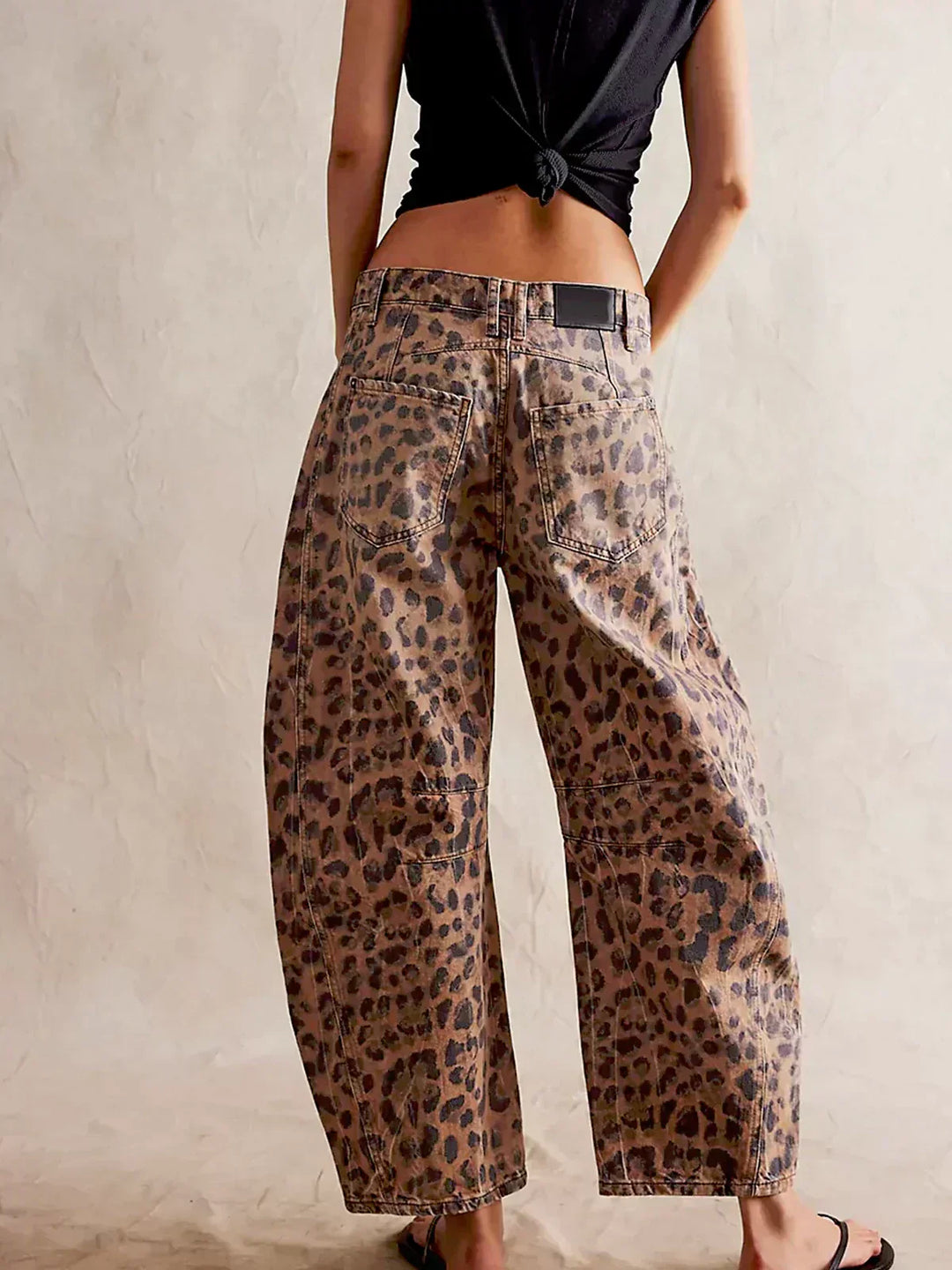 Danielle | Women’s Leopard Print Wide Leg Jeans