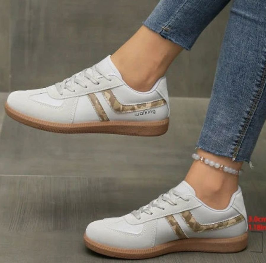 Women's Wide Toe Box Orthopedic Lace-Up Sneakers - Gray