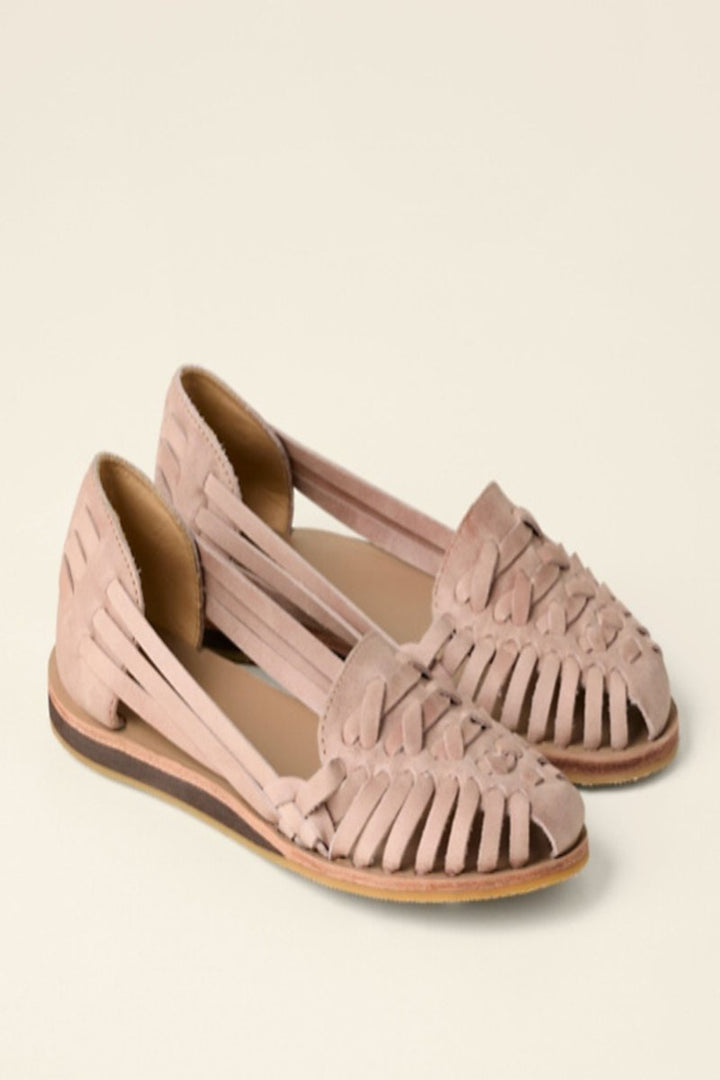 Women's Woven Leather Comfortable Sandals Orthopedic Wedge Slip-On - Pink