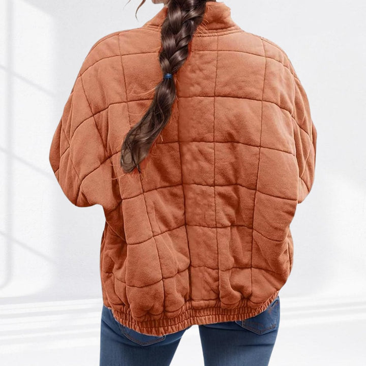 Women's Zip-Up Quilted Jacket Stand Collar Puffer Coat