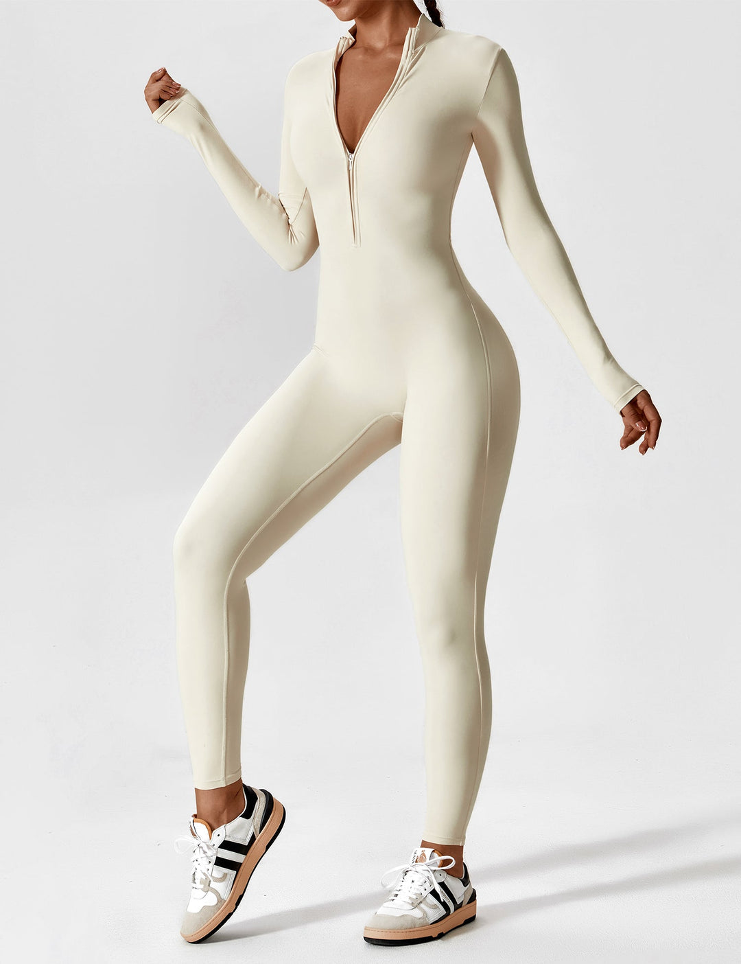 Julia | Women’s Spring Stretch Zip Up Jumpsuit